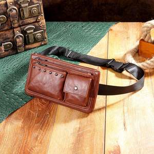 2025 nouveau sac de taille à rivet noir multi-poches design street fashion - Product Image 4