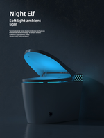 WC intelligent à poser au sol, bidet intelligent, cuvette allongée, télécommande incluse, siège chauffant, toilettes intelligentes