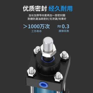 Ensemble de vérin hydraulique léger 32 mm à double effet, biellette de direction 500 mm, tube interne, tige de piston, série MOB40/50/63/80/100-150-200 - Product Image 5