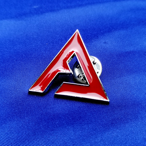 Op maat gemaakte mode speldbadge van zinklegering, milieuvriendelijke strassversiering, UV-print, laklaag, voor reclamegebruik - Product Image 1