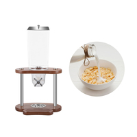 Distributeur de nourriture et de bonbons en plastique 3,5 L pour hôtel et restaurant, distributeur de céréales en bois pour noix, grains de café