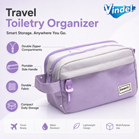 Trousse à crayons en toile PP grande capacité, multi-compartiments, sac de rangement pour maquillage, organiseur de stylos portable pour l'école, le bureau et les voyages