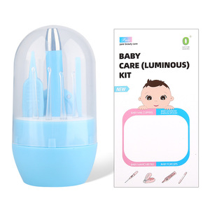 Ensemble de coupe-ongles pour bébé avec cuillère à oreilles, sans danger pour les enfants de 0 à 18 ans, pliable en acier inoxydable gris - Product Image 3
