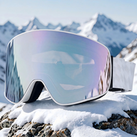 Lunettes de ski anti-buée en gros avec verres en polycarbonate UV400 et monture en TPU pour fabricants d'articles de sport