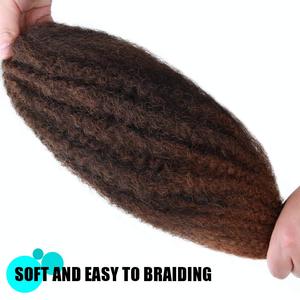 Ombre sintetis rambut keriting putar Afro ekstensi rambut kepang <span class=keywords><strong>Crochet</strong></span> putar Kuba halus ekstensi rambut kepang putaran Afro Kinky Marley - Product Image 4