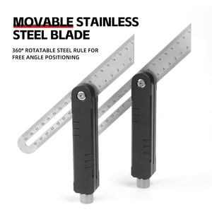 Équerre d'angle réglable en acier inoxydable avec rapporteur d'angle coulissant, outil de mesure et de marquage pour le travail du bois - Product Image 4