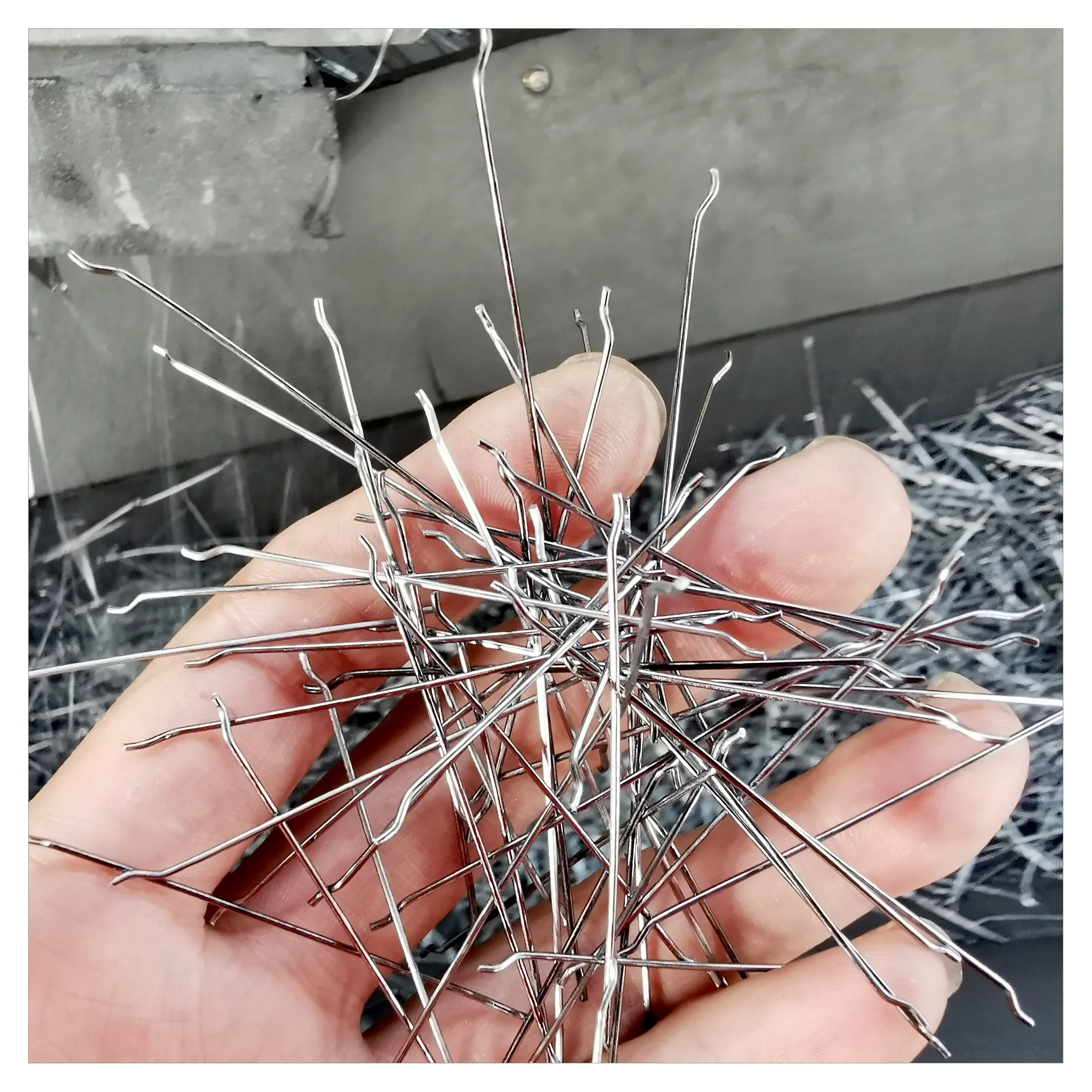 Extremo enganchado de fibra de acero, refuerzo de hormigón, 304 fibra de acero, precio