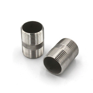 SS đóng núm vú ren núm vú 304 không gỉ NPT chủ đề 3/8 "Ống thép không gỉ núm vú - Product Image 3