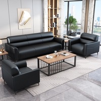 Canapé de réception de bureau en cuir et tissu OEM ODM pour réunions d'affaires, idéal pour les designers d'intérieur – Ensemble de canapés de bureau modernes de luxe, directement de l'usine
