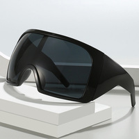 Lunettes de soleil DL à monture surdimensionnée, lunettes enveloppantes, lunettes de soleil tendance, grandes lunettes de soleil monobloc, lunettes de soleil futuristes pour femmes et hommes