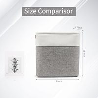 Panier de rangement pliable grande capacité en coton et lin avec poignées – Design carré moderne polyvalent pour vêtements, serviettes, livres, articles ménagers