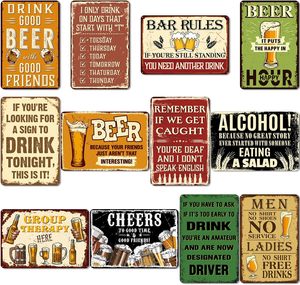 Ingrosso metallo pubblicità segno di latta appesa a muro piatto retrò stile birra segni Vintage targa decorativa - Product Image 1