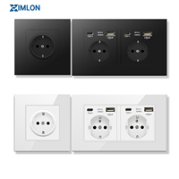 XIMLON Enchufe Alemán 16A A+C de Carga Rápida, Estándar Europeo 220V, Interruptores Eléctricos Industriales de Alta Calidad, Enchufes de Larga Duración