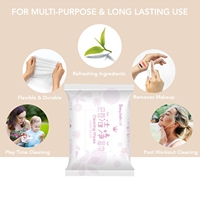 25 lingettes nettoyantes démaquillantes douces pour peaux sensibles