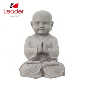 Statue <span class=keywords><strong>de</strong></span> <span class=keywords><strong>moine</strong></span> Shaolin en polyrésine aspect pierre, statue <span class=keywords><strong>de</strong></span> <span class=keywords><strong>moine</strong></span> Bouddha pour jardin - Product Image 1