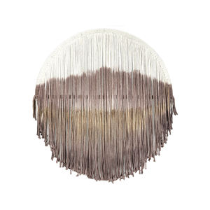 <span class=keywords><strong>Tapiz</strong></span> colgante de arte de pared de macramé redondo <span class=keywords><strong>circular</strong></span> grande con tinte degradado personalizado de decoración Bohemia - Product Image 2