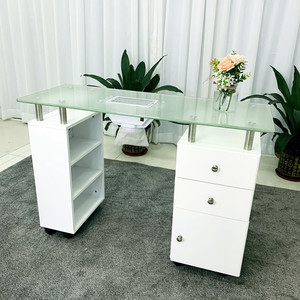 Table de salon de manucure professionnelle avec dépoussiéreur intégré-Station de manucure et pédicure réglable pour les techniciens des ongles - Product Image 5