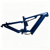 Rangka Sepeda Gunung Listrik Full Suspension Carbon Dengfu E22 Langsung dari Pabrik untuk Motor Tengah Bafang