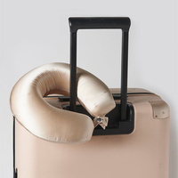 Oreiller de voyage 100% soie de mûrier 22 Momme, oreiller de voyage en soie véritable pour soulager la douleur et favoriser le sommeil, oreiller de voyage en soie pour avion