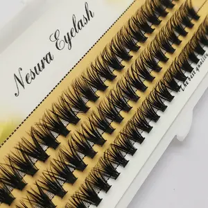 Bán Buôn Cá nhân Lông Mi Homeuse Phân Đoạn 3D Hiệu ứng Chồn Fluffy Pre Cắt Phân Đoạn Cụm DIY Lash Phân Đoạn Cụm