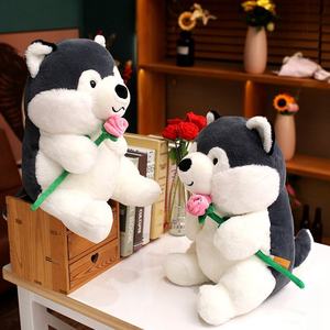 Yeni Husky <span class=keywords><strong>s</strong></span>üper yumuşak köpek peluş oyuncaklar yumuşak peluş oyuncaklar sevgililer günü hediyesi için dolması hayvan köpek oyuncaklar - Product Image 5