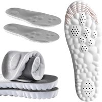 1 paire de semelles intérieures en mousse à mémoire de forme 4D, souples, pour fasciite plantaire, soutien de la voûte plantaire, inserts orthopédiques avec absorption des chocs pour le sport