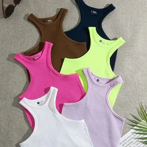 Thread Summer High Quality Choker Sexy Cushion Gym Sports I-shaped Vest Sleeveless Bralettes Running Quick Dry Yoga Vest