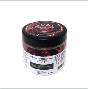 Commercio all'ingrosso di alta qualità Private Label esfoliante sale marino esfoliante corpo Bioactive Rose sali da bagno prodotto per la pelle naturale colorato