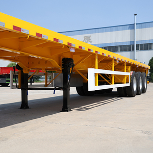 Nuevos remolques de acero de semirremolque plano de servicio pesado de 40/50 toneladas para transporte de contenedores de 20/40/45 pies - Product Image 5