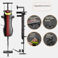 Banco de estiramiento de espalda ajustable y plegable en línea, alternativa a la mesa de inversión para tracción cervical y descompresión de espalda y cuello, con estructura de acero