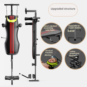 <span class=keywords><strong>Banc</strong></span> d'étirement dorsal en ligne avec traction cervicale, alternative à la table d'inversion pour la décompression du dos et du cou - Product Image 4