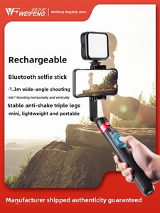 WF WT-K02 Nouveau Trépied Perche à Selfie Anti-Tremblement Intégré pour Téléphone Portable et Appareil Photo - Product Image 2