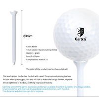 Tees de golf en plastique durables sans griffes, personnalisables en usine, pour entraînement, accessoires et fournitures de golf
