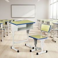 Nouvelle table et chaise d'école modernes populaires, mobilier scolaire, bureau et chaise individuels pour salle de classe