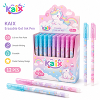 Stylo gel effaçable en gros KAIX Clean Erasing, pointe fine 0,5 mm, encre bleue, stylo gel à encre lisse pour l'écriture des étudiants
