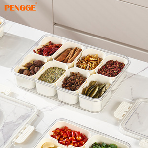<span class=keywords><strong>PET</strong></span> o recipiente de alimento sem bisphenol A, recipiente seco quadrado do armazenamento do fruto com tampa plástica transparente - Product Image 5