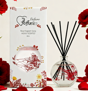 Vente en gros d'usine - Huile parfumée longue durée 80 ml, très parfumée, pour la décoration de la chambre à coucher et du salon, diffuseur de parfum en verre floral - Product Image 3