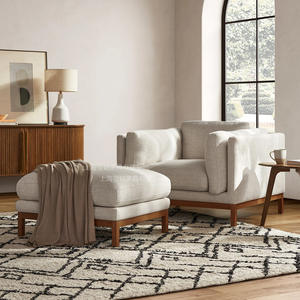 Juego de Sofás Modulares de Estilo Nórdico en Tela Gris para Sala de Estar de <span class=keywords><strong>Apartamentos</strong></span> y Hoteles, Sofá Seccional en Forma de L - Product Image 4