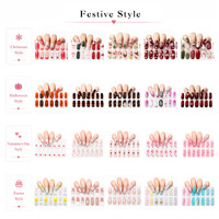 Autocollants semi-durcis en gel pour ongles et bandes pour orteils, sans UV, non toxiques, auto-adhésifs, pour la Saint-Valentin, vente en gros à prix abordable