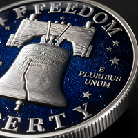 Pièce de monnaie commémorative du 250e anniversaire des États-Unis 1776-2026, pièce de défi du semi-quinqucentenaire avec motif Cloche de la Liberté, souvenir