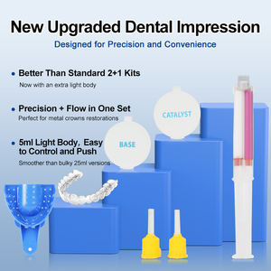 Kit per Impronte Dentali in Silicone Leggero a Due Fasi 5ml con Logo Personalizzato Smile Find - Product Image 3
