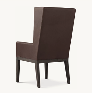 Fauteuil à oreilles contemporain Sassanid OEM des années 1950 Ensemble de salle à manger de luxe américain Fauteuil de salle à manger en cuir Stewart - Product Image 4