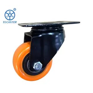 WBD döner tekeri siyah fren sabitleme plakası boyutları termoplastik kauçuk turuncu tekeri rulman