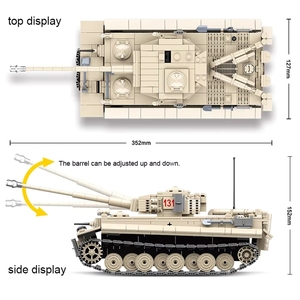 QUANGUAN 100066 WW2 <span class=keywords><strong>King</strong></span> Tank Soldier Weapon DIY Plastic Educational Brick Sets Toys for Children Building Blocks - Product Image 4