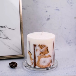 Fall <strong>Winter</strong> New Design Calm Nerves Handmade Pillar <strong>Candle</strong> Soy Wax Apple Cinnamon <strong>Candle</strong> - Product Image 1