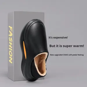 <span class=keywords><strong>2025</strong></span> Người Đàn Ông Của Mùa Đông Bông Cho Dép Đi Trong Nhà Mới Sang Trọng Dày Ngoài Trời Giày Chống Trượt EVA Đế Ngoài Lông Phong Cách Bông Ấm Áp Cho Trong Nhà - Product Image 4
