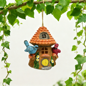 עמיד תליית שרף <span class=keywords><strong>birdhouse</strong></span>-אמריקאי תפאורה עם ציפור נוקב עבור חצר אחורית - Product Image 4