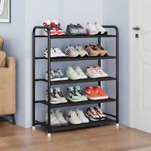 Zapatero Metálico Plegable Portátil Moderno para Sala de Estar, Estante para Zapatos Multicapa de Altura Ajustable, Armario de Almacenamiento Simple - Product Image 6