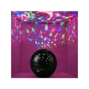 Factory Direct Sale 60w rotating LED colorful starry sky projector lamp for children's room bedroom