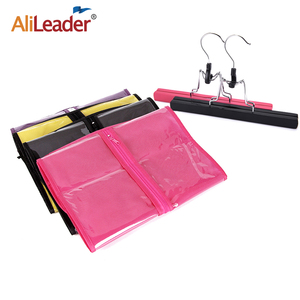 AliLeader Clean PVC Wig/Hair Extension/Bundle Hair Extensions Packaging Bag With Hanger For Wig Storage